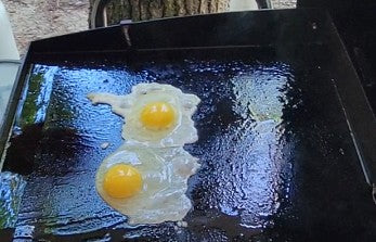 Egg Crack On Griddle for Blackstone